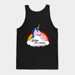 Lesbian. Not a Unicorn Tank Top